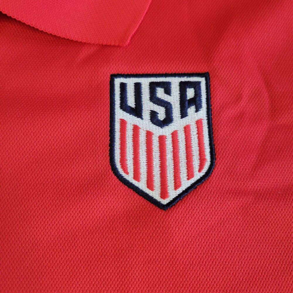 Mens XL Nike Dri-Fit Olympics Team USA Red Varsity Polo Shirt Basketball Soccer - Picture 5 of 16